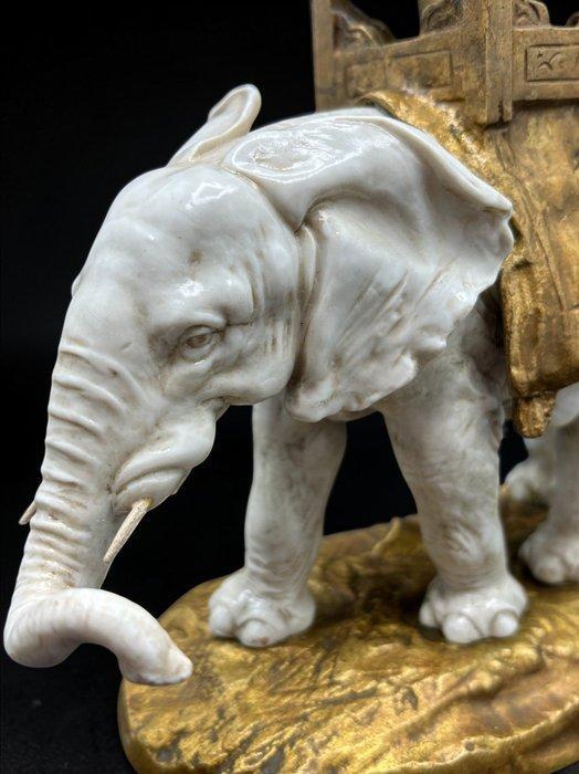 Tafellamp - Brons, Porselein, Antiquités & Art, Art | Objets design