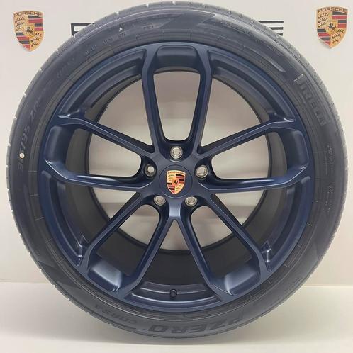 Porsche Cayenne E3 (I+II) 22 GT-Turbo Indigoblauw met banden, Auto-onderdelen, Banden en Velgen, Overige maten, 315 mm, Personenwagen