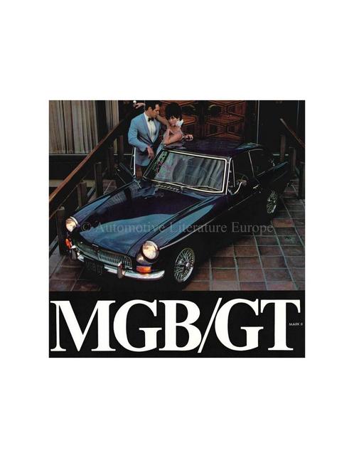 1968 MG MGB GT BROCHURE ENGELS, Boeken, Auto's | Folders en Tijdschriften, Ophalen of Verzenden