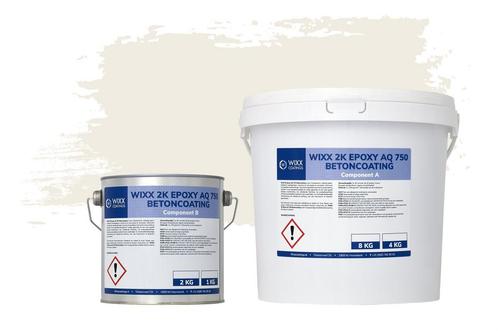 Wixx 2K Epoxy AQ 750 Betoncoating RAL 9010 | Zuiver Wit, Doe-het-zelf en Bouw, Verf, Beits en Lak, Nieuw, Verzenden