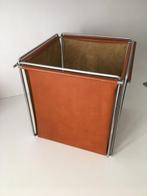 Tijdschriftenhouder - Leder, Staal - papiermand