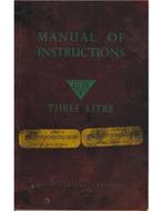 1953 ALVIS TREE LITRE INSTRUCTIEBOEKJE ENGELS, Auto diversen, Handleidingen en Instructieboekjes