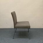Walter Knoll Jasen design stoel, Grijs(taupe) - chroom