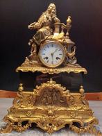 Figurale pendule, Louis Philippe-stijl -   Verguld brons -, Antiek en Kunst, Antiek | Klokken