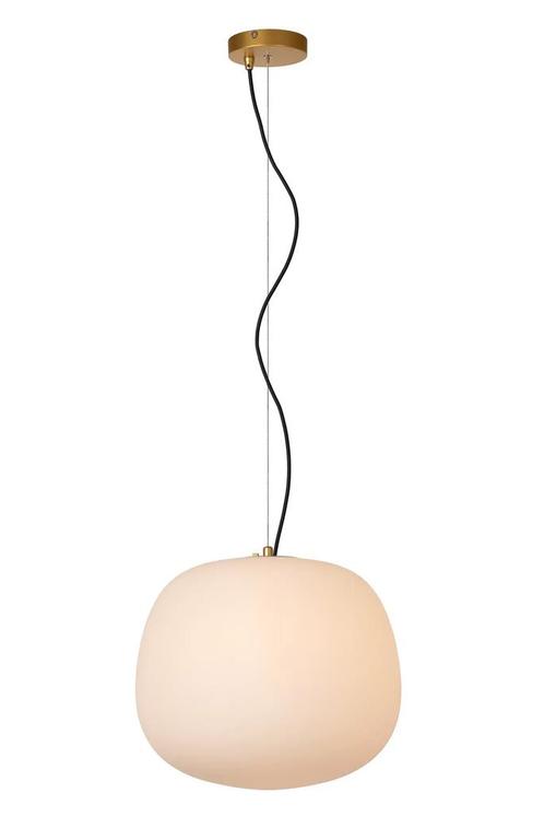 Hanglamp Lucide ELYSEE -  - Ø 38 cm - 1xE27 - Opaal, Huis en Inrichting, Lampen | Hanglampen, Nieuw, Verzenden