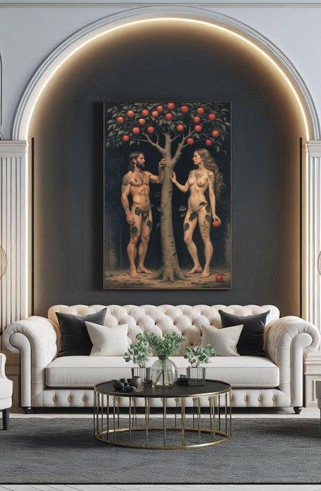 LuisonArt - Adamo ed Eva: La Genesi Rivisitata - Ai - XXL, Antiek en Kunst, Kunst | Designobjecten