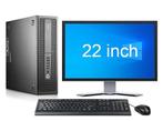 HP EliteDesk 800 G2 SFF i5 6e Gen + 22” Monitor + 2 jaar, Nieuw, In_stock, Ophalen of Verzenden