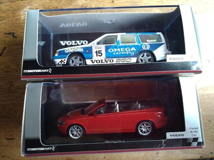 Motorart 1:43 - Modelauto (3) - Volvo C70, Volvo 850 BTCC,, Hobby en Vrije tijd, Modelauto's | 1:5 tot 1:12