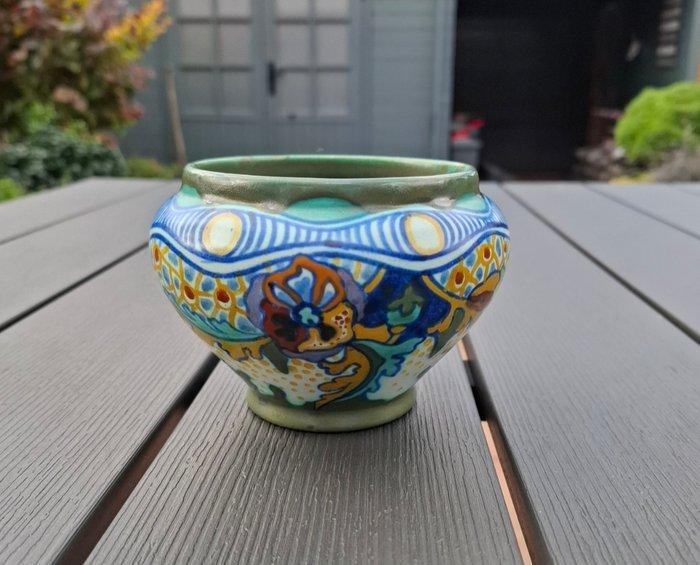 Plateelbakkerij Zuid-Holland - W.P.Hartgring - Vaas - 425/, Antiek en Kunst, Antiek | Glaswerk en Kristal