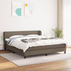 vidaXL Boxspring met matras stof taupe 160x200 cm, Verzenden, Nieuw