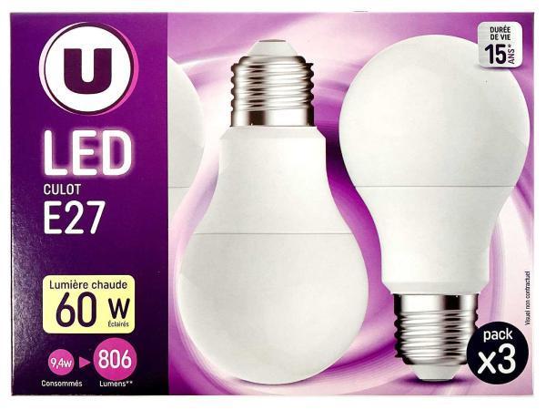 Veiling - 20x LED-lamp E27 9,4W 2700K 3-PACK, Huis en Inrichting, Lampen | Overige