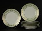 Limoges - Assiette (9) - Porcelaine - Vert menthe et Or