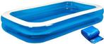 Opblaaszwembad - rechhoek - 305x183x50 cm - blauw - met d..., Tuin en Terras, Zwembaden, Nieuw, Ophalen of Verzenden