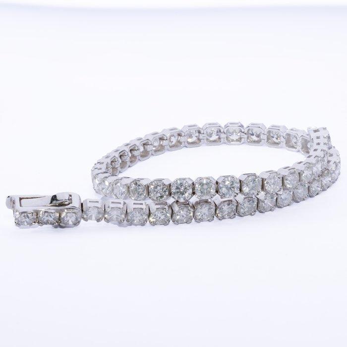 Armband - 14 karaat Witgoud - 7.28ct. tw. Diamant, Handtassen en Accessoires, Armbanden