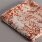 Elegante en iconische Toile de Jouy Oranje - Textiel - 300