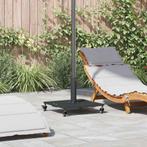 vidaXL Buiten Parasolvoet Zwart 45 x 45 x 31 cm Staal, Tuin en Terras, Parasols, Verzenden, Nieuw
