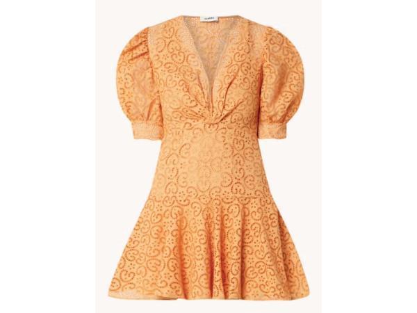 Veiling - Sandro uitlopende oranje jurk maat 40, Kleding | Dames, Jurken