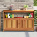 vidaXL Tuinwandtafel 110x35x75 cm massief acaciahout, Tuin en Terras, Verzenden, Nieuw