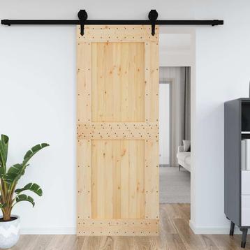 vidaXL Deur NARVIK 90x210 cm massief grenenhout, Doe-het-zelf en Bouw, Deuren en Vliegenramen, Verzenden, Nieuw