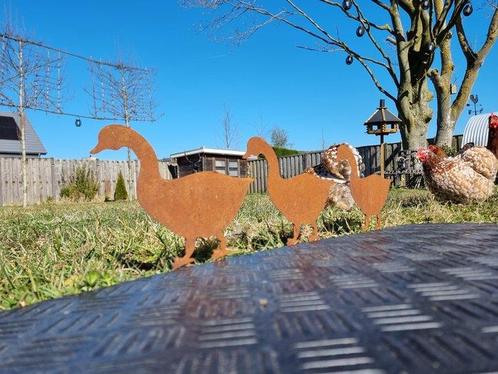 Ornement décoratif - Canards en acier corten, Antiek en Kunst, Kunst | Designobjecten