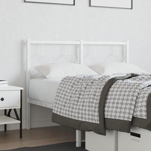 vidaXL Hoofdbord 120 cm metaal wit, Huis en Inrichting, Slaapkamer | Bedden, Nieuw, Verzenden