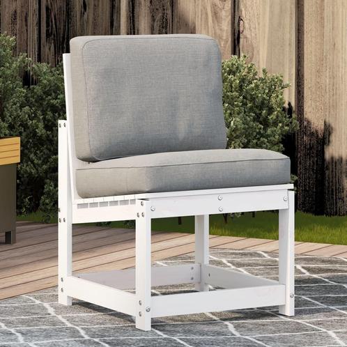 vidaXL Tuinstoel 50,5x55x77 cm massief grenenhout wit, Tuin en Terras, Tuinsets en Loungesets, Nieuw, Verzenden