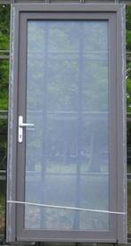 pvc buitendeur , achterdeur , deur 107 x 223 wit/kwartsgrijs, 100 tot 120 cm, 215 cm of meer, Ophalen of Verzenden, Glas