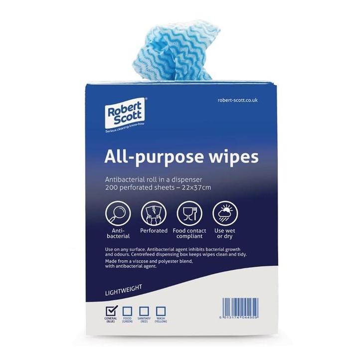 Multifunctionele antibacteriële doekjes blauw | 200 stuks |, Zakelijke goederen, Horeca | Keukenapparatuur, Nieuw in verpakking
