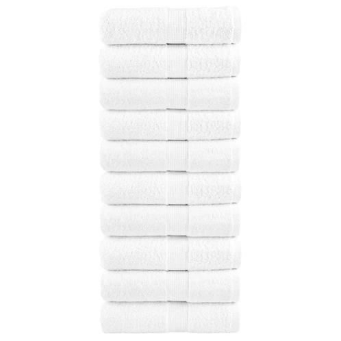 vidaXL Gastendoekjes SOLUND 10 st 600 g/m² 30x50 cm wit, Huis en Inrichting, Badkamer | Badtextiel en Accessoires, Nieuw, Verzenden