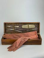 Doos (7) - Hout, Textiel, Metaal - Damestasje, Antiek en Kunst