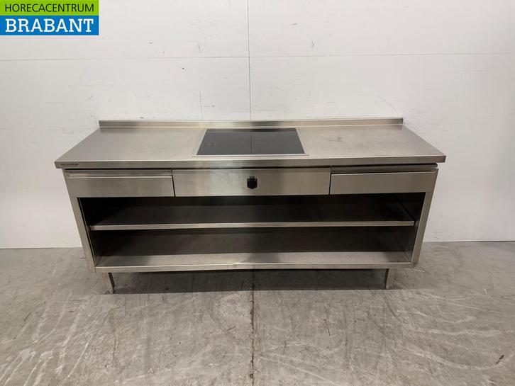 RVS Werktafel met inbouw inductie Fornuis 188 cm 400V Horeca, Zakelijke goederen, Horeca | Keukenapparatuur, Ophalen of Verzenden