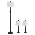 Lampenset - Vintage Home - Tafel- en vloerlamp - Zwart/wit, Huis en Inrichting, Lampen | Vloerlampen, Ophalen of Verzenden, Nieuw