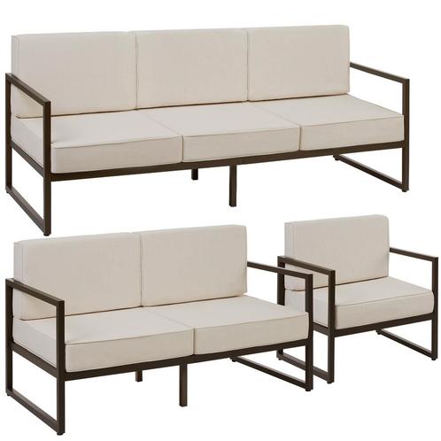 tectake Tuin-loungeset Comosa voor 6 personen, XXL kussens -, Tuin en Terras, Tuinsets en Loungesets, Verzenden
