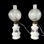 Lamp (2) - Glas, Kristal, Porselein - Lampenpaar