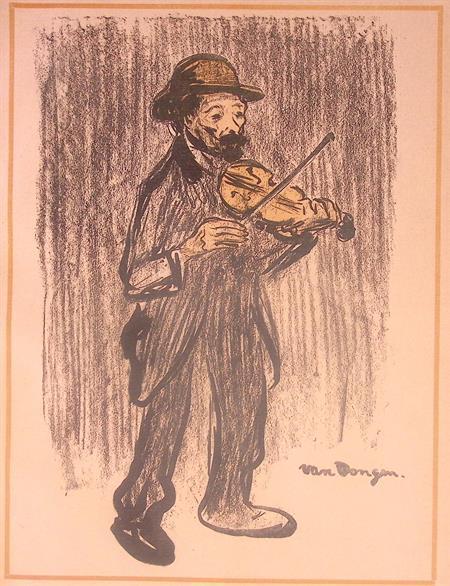 Honger - Litho Kees van Dongen (lijst optie, lithos), Antiek en Kunst, Kunst | Litho's en Zeefdrukken, Verzenden