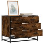 vidaXL Ladekast 70x41x56 cm bewerkt hout gerookt, Verzenden, Nieuw