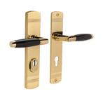 Retro buitendeurbeslag klink/klink PC72 in messing gelakt..., Ophalen of Verzenden, Klink of Kruk