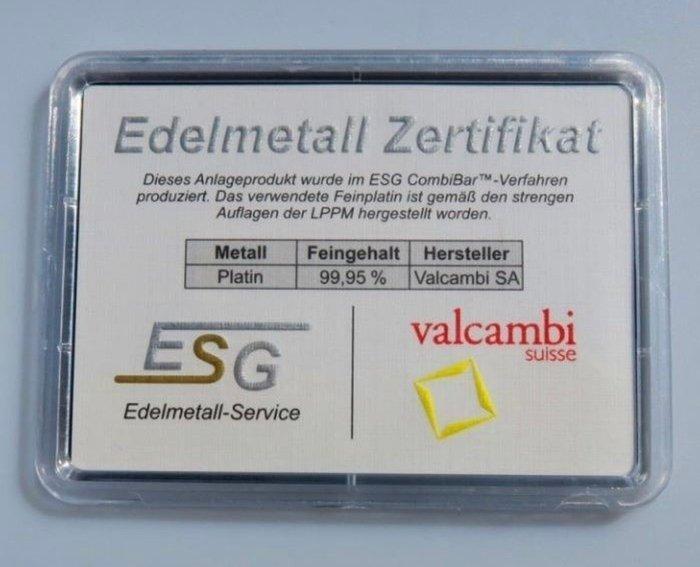 1 gram - Platina .999 - Valcambi, Switzerland - Verzegeld, Timbres & Monnaies, Métaux nobles & Lingots