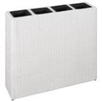 Plantenbak Wit | Verhoogd & Rattan | Retour Deal | 40% Ko..., Tuin en Terras, Kunststof, Verzenden, Nieuw, 60 tot 100 cm