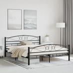 vidaXL Cadre de lit Noir Acier 160 x 200 cm, Maison & Meubles, Neuf, Verzenden