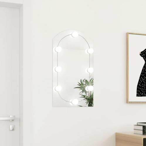 vidaXL Spiegel met LED-verlichting boog 70x40 cm glas, Maison & Meubles, Accessoires pour la Maison | Miroirs, Envoi
