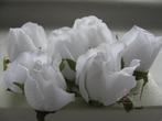 Roosjes 5-6cm. zijde best quality pure white 10 st roos, Nieuw