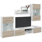 vidaXL 5-delige Tv-meubels met LED bewerkt hout sonoma eiken, Verzenden, Nieuw