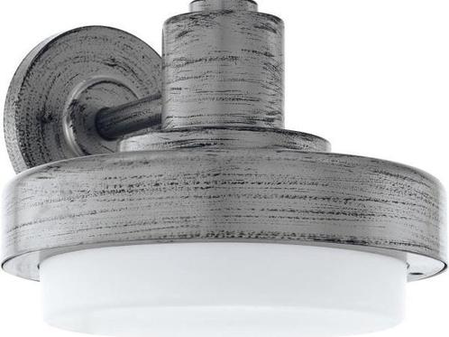 Veiling - EGLO Tollera wandlamp antiek zilver wit E27 IP44, Huis en Inrichting, Lampen | Wandlampen