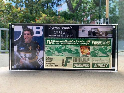 Ayrton Senna - 1985 - Ticket, Collections, Marques automobiles, Motos & Formules 1