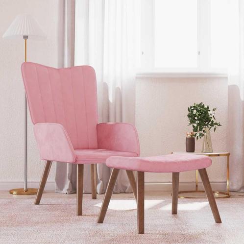 vidaXL Chaise de relaxation avec repose-pied Rose, Maison & Meubles, Fauteuils, Neuf, Envoi