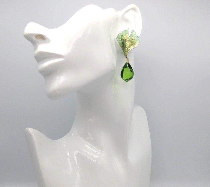 Ehinger Schwarz - Hangoorbellen - GOLD GINKGO -, Handtassen en Accessoires, Antieke sieraden