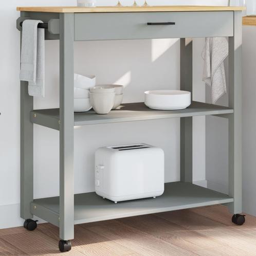 vidaXL Keukentrolley MONZA 84x40x90 cm massief grenenhout, Huis en Inrichting, Keuken | Keukenbenodigdheden, Nieuw, Verzenden