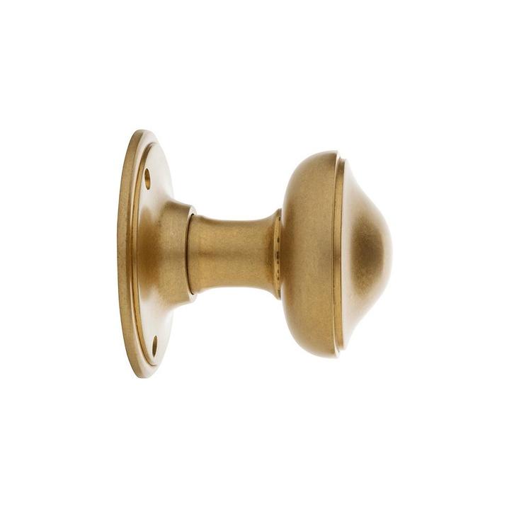 Vaste deurknop 80mm - messing getrommeld, Doe-het-zelf en Bouw, Hang- en Sluitwerk, Overige typen, Nieuw, Koper of Messing, Ophalen of Verzenden