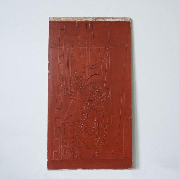 Franz Weiß - Relief, Mater Dolorosa - 55 cm - Panneau dur -, Antiek en Kunst, Antiek | Boeken en Manuscripten